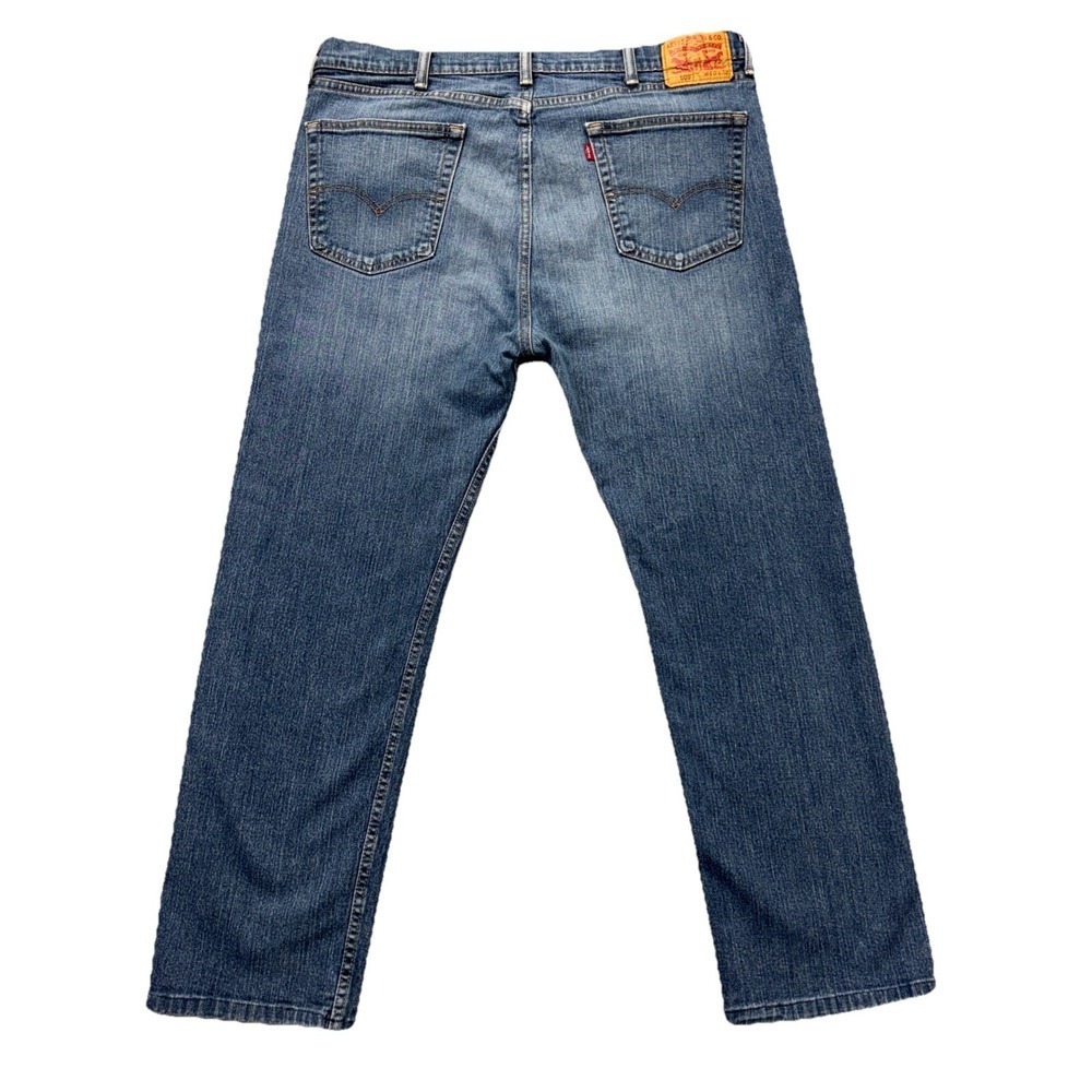 Levi's 505 jeans Mens 40x30 TAG- 40x32‎ Blue Denim Straight Stretch Biker Work